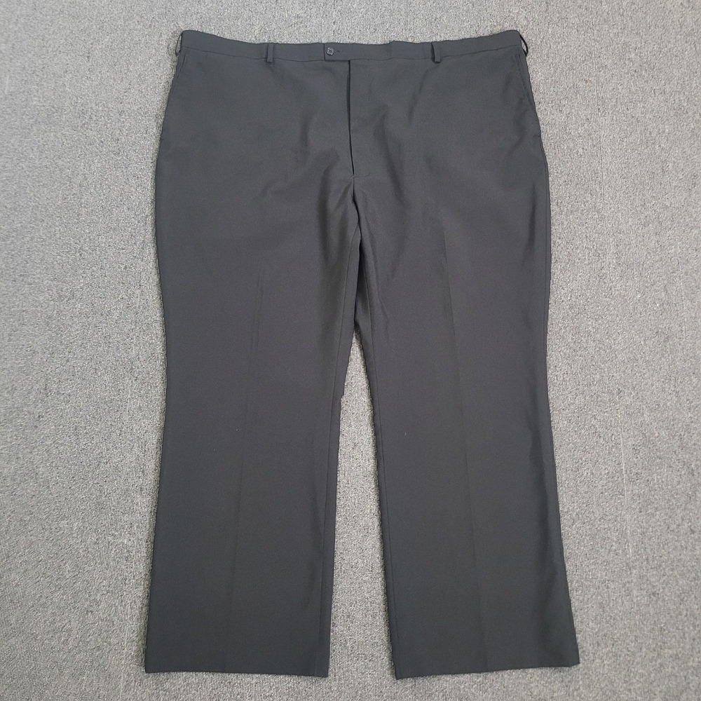 Haband 54/32 Dress Pants Mens Black Straight Leg Formal Business Slacks
